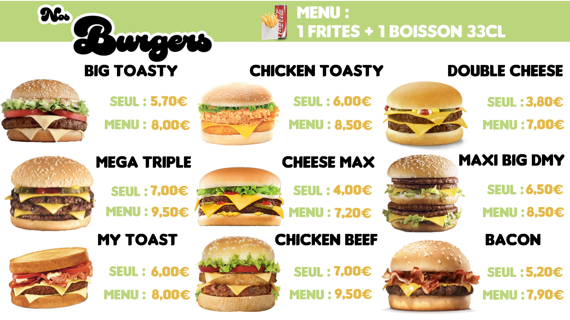 vous recherchez le meilleur restaurant champs sur marne, Dameyo vous accueille tous les jours sur place ou à emporter avec des Burgers délicieux..